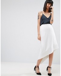 Asos White White Asymmetric A Line Skirt