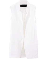 Choies White Sleeveless Waistcoat