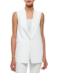 J Brand Ready To Wear Padella Single Button Vest White