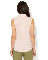 New York & Co. Embroidered Sleeveless Shirt