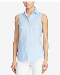 Lauren Ralph Lauren Sleeveless Cotton Shirt