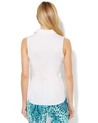 New York & Co. Sleeveless Tie Front Shirt