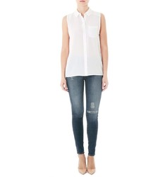 AG Jeans The Meadows Sleeveless Shirt True White