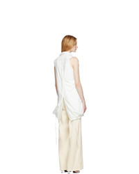Proenza Schouler White Cotton Sleeveless Shirt