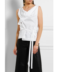 Vivienne Westwood Anglomania Twisted Cotton Poplin Top White