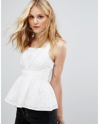 Moon River Belted Sleeveless Top
