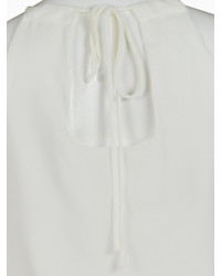 Choies White Cut Out Tie Style Vest