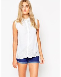 Asos Collection Sleeveless Embroidered Blouse