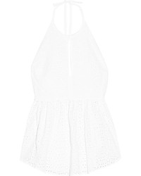 Elizabeth and James Perth Broderie Anglaise Cotton Halterneck Top White