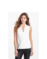Vince Camuto Sleeveless Faux Wrap Top