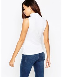 Asos Collection Sleeveless Top With Turtleneck