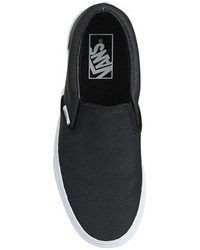 Vans Classic Slip On Sneakers In Perforated Leather