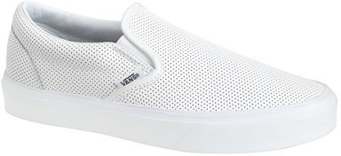 vans perforated slip on white