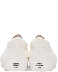 Opening Ceremony Ivory Classic Slip On Sneakers