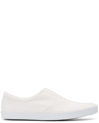 Lemaire Off White Twill Slip On Sneakers