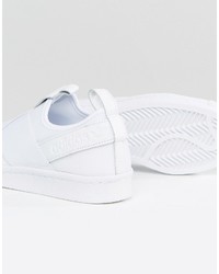 adidas Originals White Superstar Slip On Sneakers