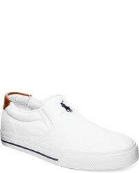 polo white canvas sneakers