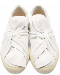 Ports 1961 White Bow Slip On Sneakers