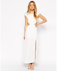 Tiger Mist Petite Maxi Dress With Cut Outs And Thigh Split