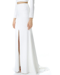 White Slit Maxi Skirt
