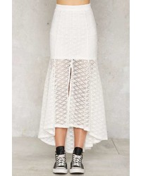 MinkPink Sunshine Lover Crochet Midi Skirt