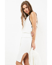 Finders Keepers Earthly Treasures Skirt In White Xs