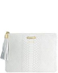 GiGi New York Personalized All In One Python Embossed Leather Clutch