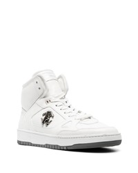 Roberto Cavalli Mirror Snake Logo High Top Sneakers