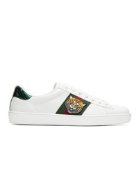 Gucci White Ace Tiger Sneakers