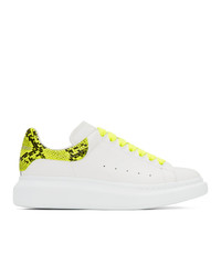 Alexander McQueen White And Yellow Snake Oversized Sneakers