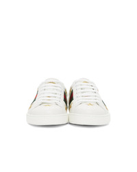 Gucci White Bee And Star New Ace Sneakers