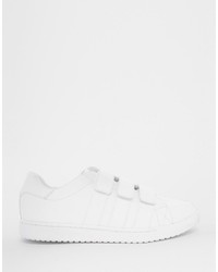 Asos Brand Sneakers In White With Straps