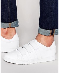 Asos Brand Sneakers In White With Straps