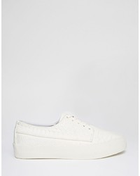 Asos Collection Drummer Snake Lace Up Sneakers