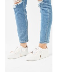Topshop Crystal Flatform Lace Up Trainers