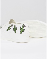 Asos Desert Wide Fit Cactus Patch Sneakers