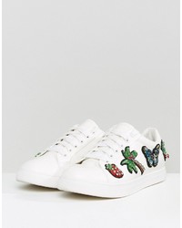 Asos Diamond Wide Fit Patched Sneaker