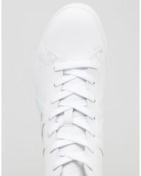Armani Jeans Hi Top Logo Sneakers In White