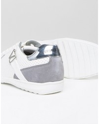 Versace Jeans Perforated Sneakers In White