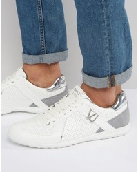 Versace Jeans Perforated Sneakers In White