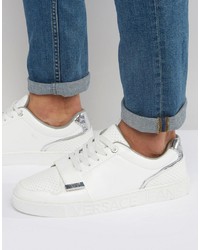 Versace Jeans Strap Sneakers In White