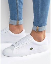 Lacoste Lerond Canvas Sneakers In White