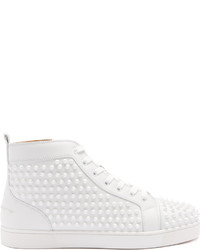 Christian Louboutin Louis Spike Embellished High Top Trainers