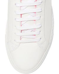 Givenchy Matte And Patent Leather Sneakers White