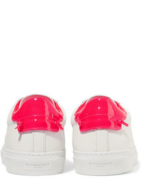 Givenchy Matte And Patent Leather Sneakers White