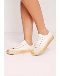 Missguided Gold Metallic Outsole Sneakers