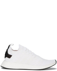 adidas Originals White Nmd R2 Primeknit Trainers