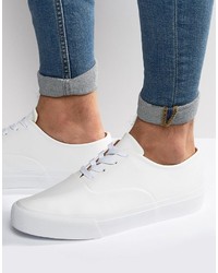 Asos Oxford Lace Up Sneakers In White