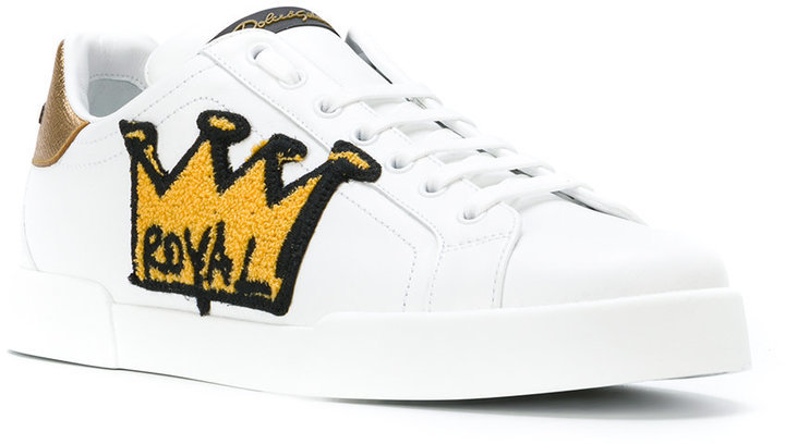 Dolce & Gabbana Portofino Royal Patch Sneakers, $946  |  Lookastic