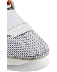 Balenciaga Race Runner Leather Mesh And Neoprene Sneakers White